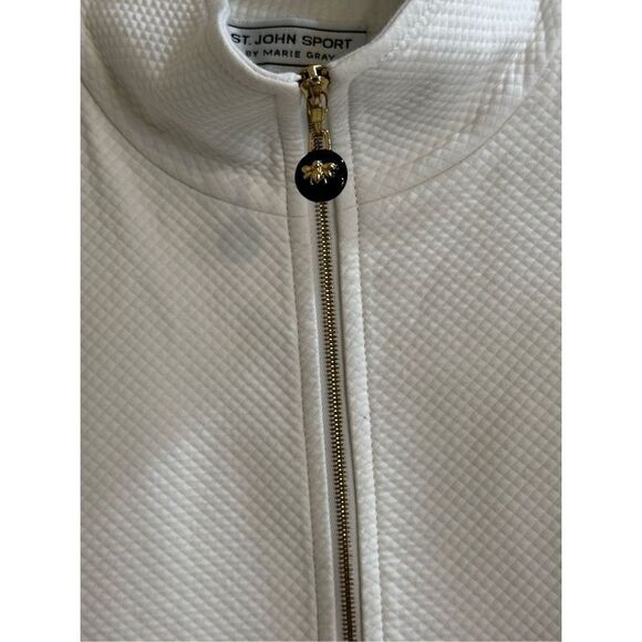 St John Sport by Marie Gray jacket Size M - off white - Picture 3 of 9